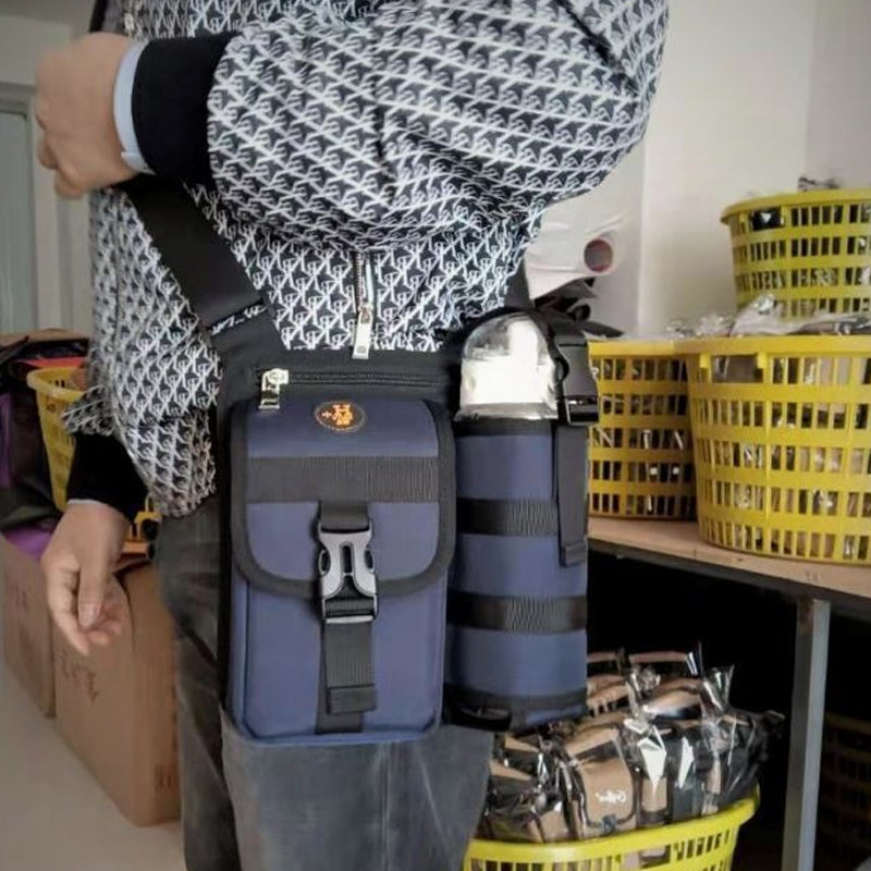 PU Leather Bottle Holder Shoulder Bag
