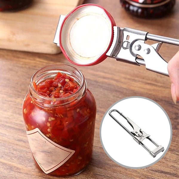 Ailsion Adjustable Stainless Steel Can/Jar/Bottle Opener Kitchen Accessories,Extended Version Adjustable Stainless Steel Can Opener,Jar Opener for